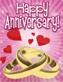 Two Rings Small Anniversary Card