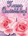 Two Roses Small Anniversary Card