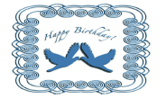 Birthday Card with Blue Birds