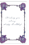 Birthday Card with Flower Border