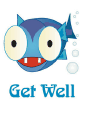 Get Well Card with Fish (small)