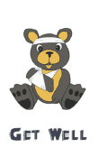 Get Well Card with Teddy Bear
