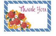 Thank You Card with Roses
