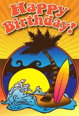 Beach Birthday Card Greeting Card