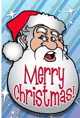 Big Santa Christmas Card Greeting Card