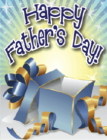 Blue and Gold Gift Small Father's Day Card Greeting Card