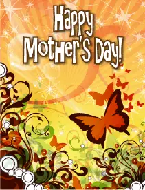 Butterflies Small Mother's Day Card Greeting Card