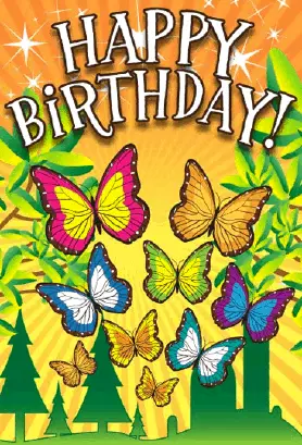 Butterfly Birthday Card Greeting Card