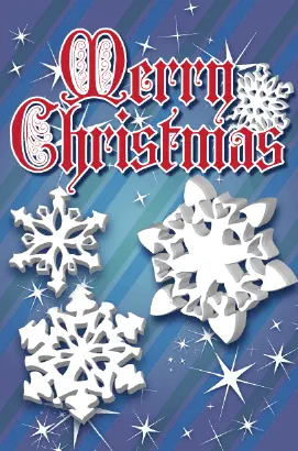 Christmas Snowflakes Card Greeting Card