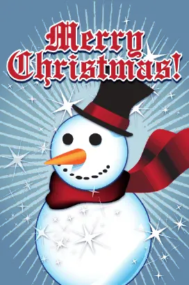 Christmas Snowman Card Greeting Card