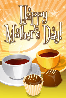 Coffee and Chocolate Mother's Day Card Greeting Card