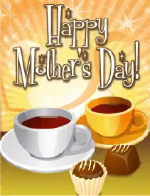 Coffee and Chocolate Small Mother's Day Card Greeting Card