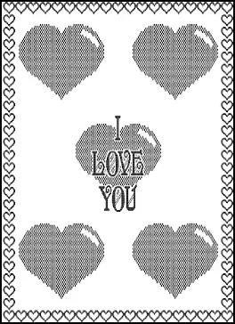 Dot Matrix I Love You Greeting Card