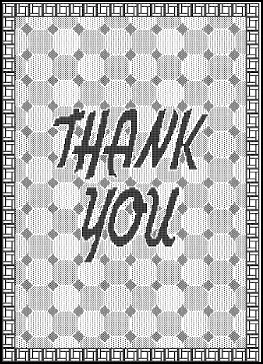 Dot Matrix Thank You Greeting Card