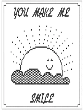 Dot Matrix You Make Me Smile Greeting Card