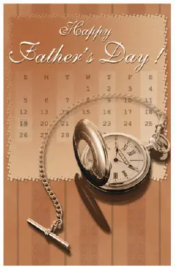 Father's Day Card with Pocket Watch Greeting Card