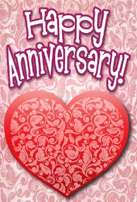 Filigree Heart Anniversary Card Greeting Card