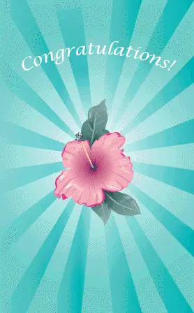 Flower Congratulations Card Greeting Card