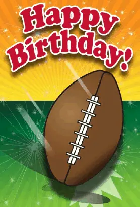 Football Birthday Card Greeting Card