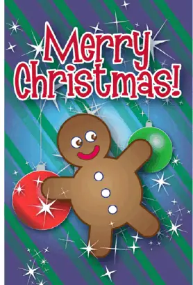 Gingerbread Man Christmas Card Greeting Card