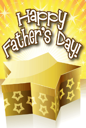 Gold Star Father's Day Card Greeting Card