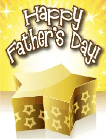 Gold Star Small Father's Day Card Greeting Card