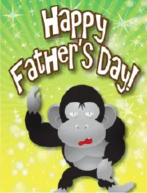 Gorilla Small Father's Day Card Greeting Card