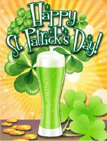 Green Beer Small St Patrick's Day Card Greeting Card