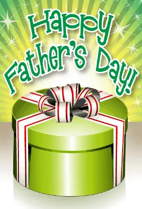 Green Box Father's Day Card Greeting Card