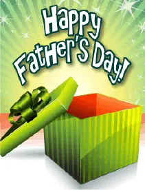 Green Gift Small Father's Day Card Greeting Card