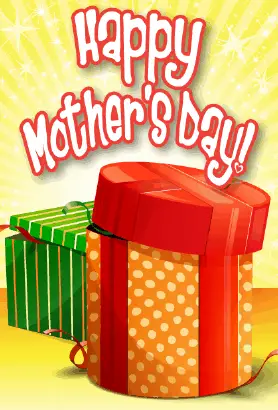 Green and Orange Boxes Mother's Day Card Greeting Card