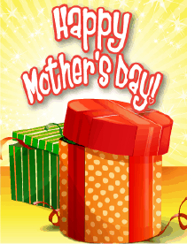 Green and Orange Boxes Small Mother's Day Card Greeting Card