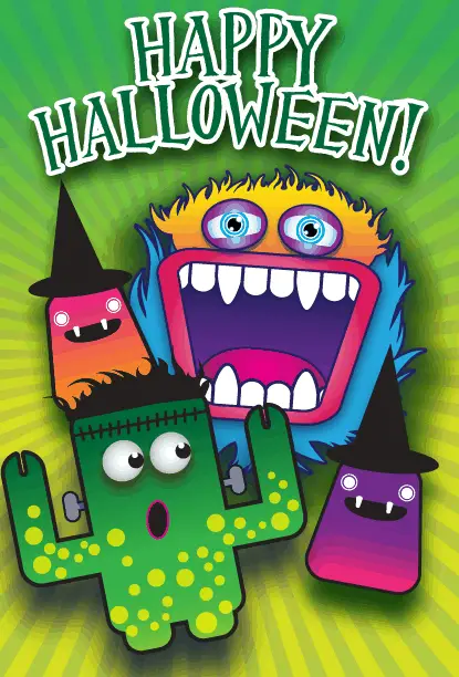 Scary Halloween Card Greeting Card