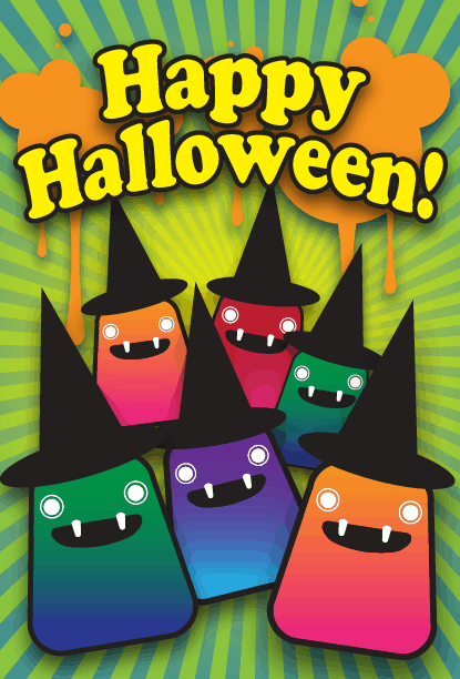 Witch Party Halloween Card Greeting Card