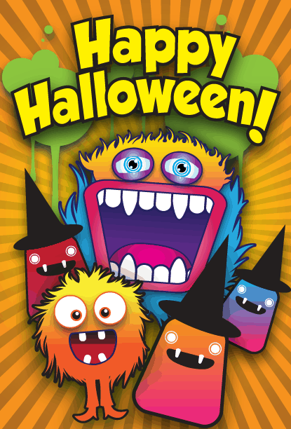 Assorted Monster Party Card Greeting Card
