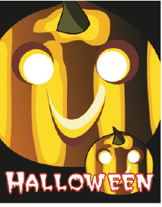 Halloween Card with Pumpkins Greeting Card