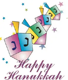 Hanukkah Card with Pastel Dreidels (small) Greeting Card