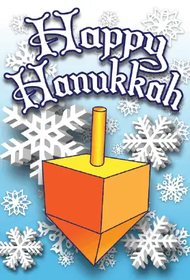 Happy Hanukkah Dreidel Card Greeting Card