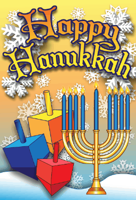 Happy Hanukkah Menorah Card Greeting Card