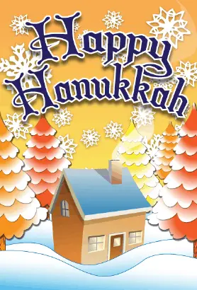 Happy Hanukkah Trees Card Greeting Card