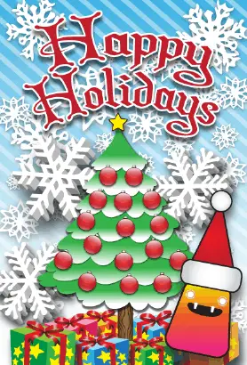 Happy Holidays Christmas Tree Card Greeting Card