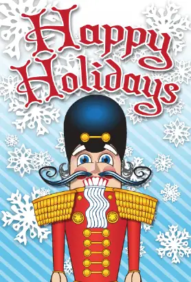 Happy Holidays Nutcracker Card Greeting Card