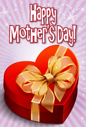 Heart-shaped Box Mother's Day Card Greeting Card