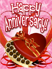 Heart Candy Box Small Anniversary Card Greeting Card