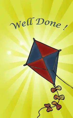 Kite Well Done Card Greeting Card