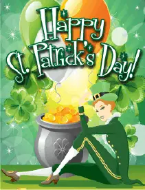 Lady Leprechaun Small St Patrick's Day Card Greeting Card