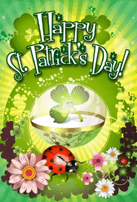 Ladybug St Patrick's Day Card Greeting Card