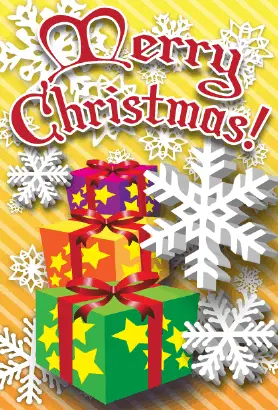 Merry Christmas Gifts Card Greeting Card