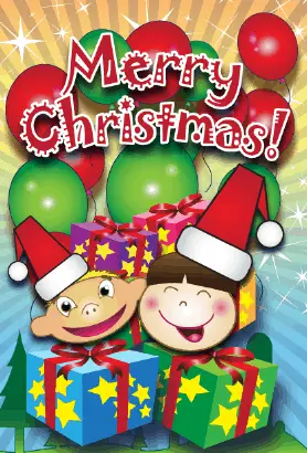 Merry Christmas Kids Card Greeting Card