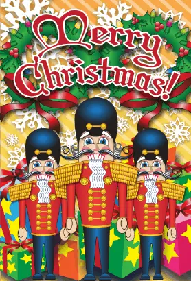 Merry Christmas Nutcrackers Card Greeting Card